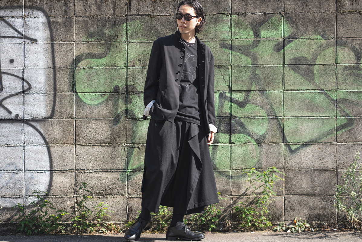 ヨウジヤマモト ウールギャバ 袴パンツ Yohji Yamamoto POUR HOMME