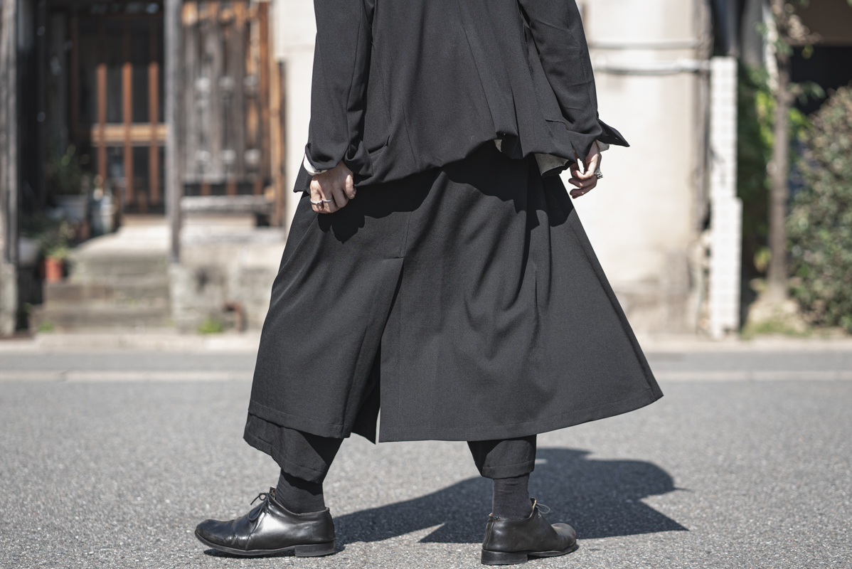 yohjiyamamoto groundy 定番 ラップパンツtype1 RAYON TWILL WRAP