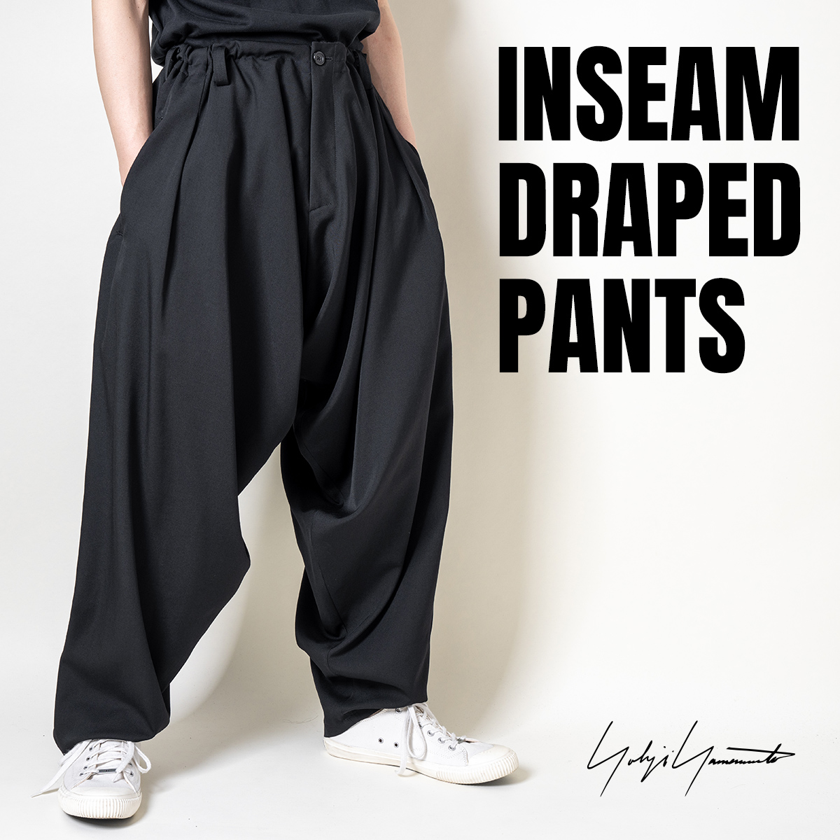 YOHJI YAMAMOTO 内ドレープパンツ | HUES 福岡セレクトショップ