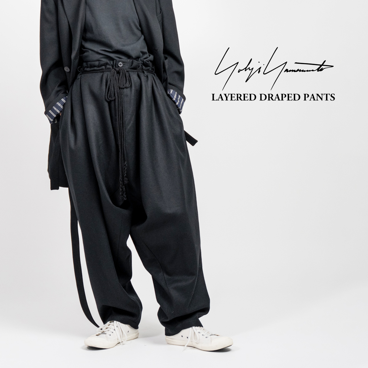 Yohji Yamamoto Pour Homme 定番サルエルパンツ Yohji Yamamoto Pour