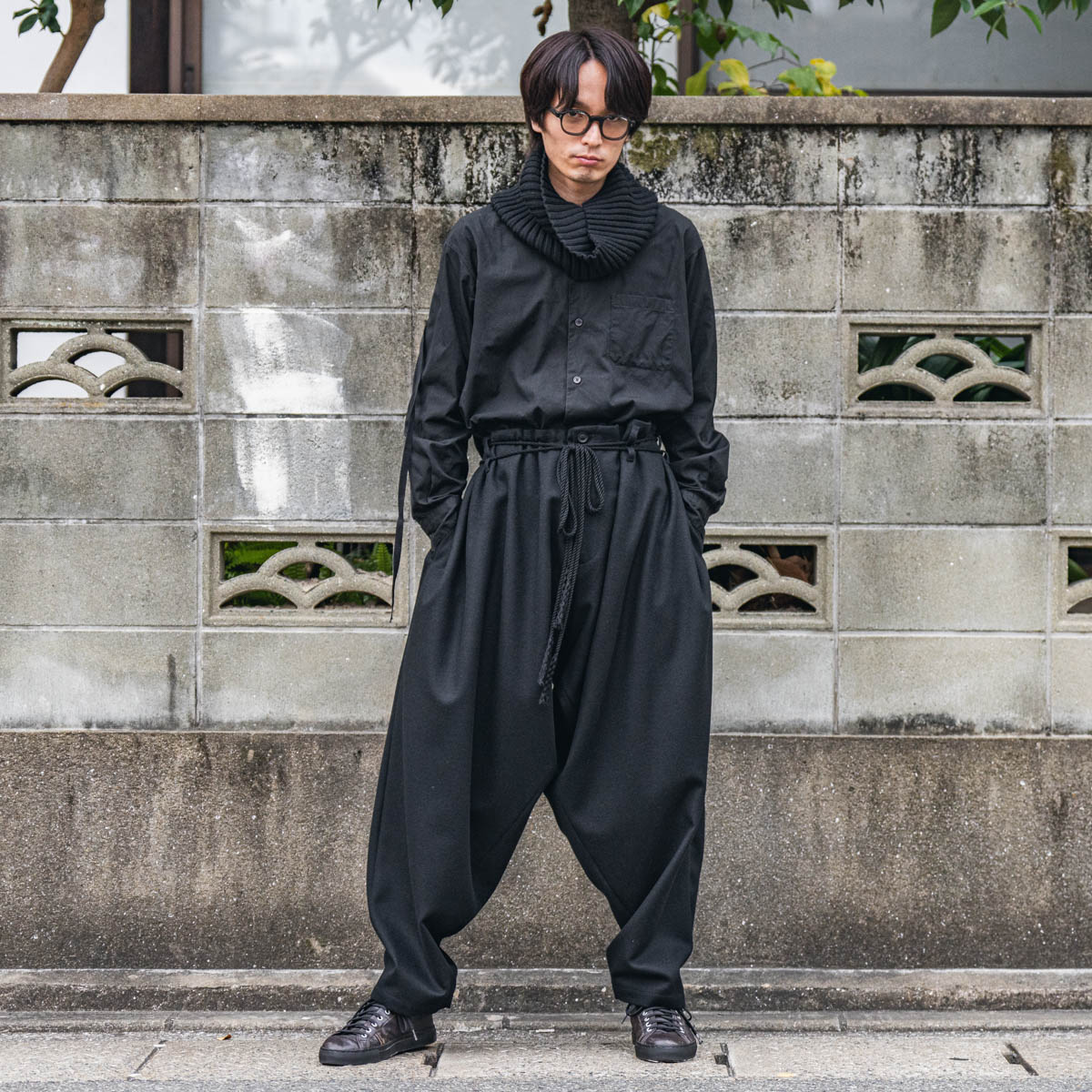 YOHJI YAMAMOTO 23AW LAYERED DRAPED PANTS | HUES 福岡セレクトショップ