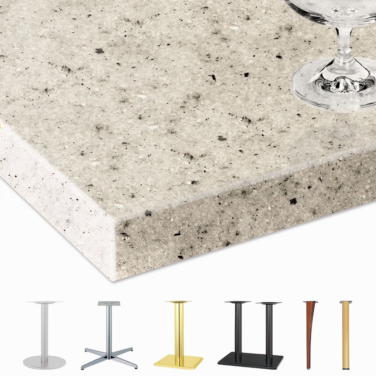 人工大理石天板（鏡面プラネット柄）PC-510｜ハストネットのテーブル