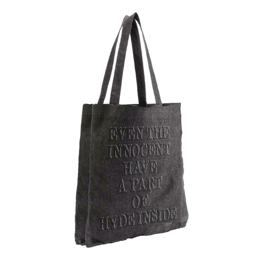 HYDE × SWITCHBLADE DENIM TOTE BAG（USED BLACK） – HYDE ONLINE STORE
