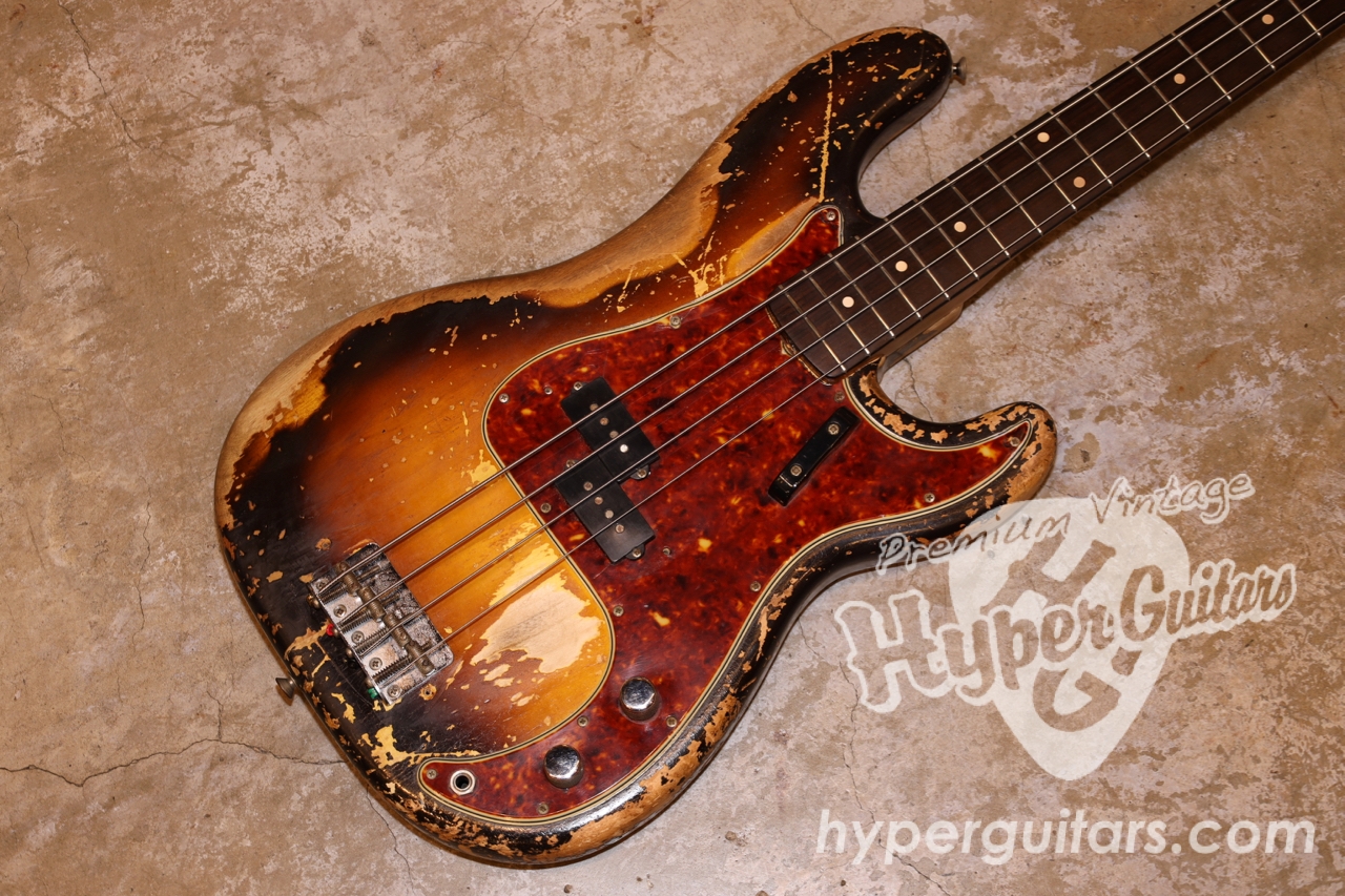 Fender '60 Precision Bass - サンバースト / スラブローズ - ハイパー