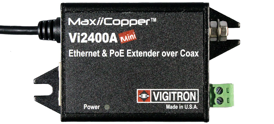 同軸ケーブルでPoE（+）延長 MaxiiCopper Vi2400Aシリーズ - ハイテク