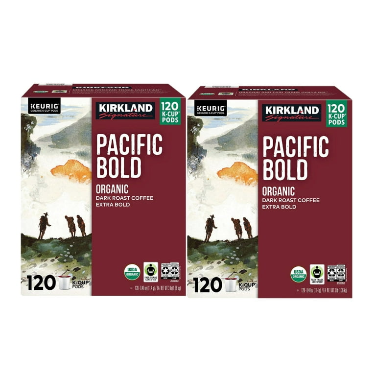 2 Pack | Kirkland Signature Coffee Organic Pacific Bold K-Cup Pod