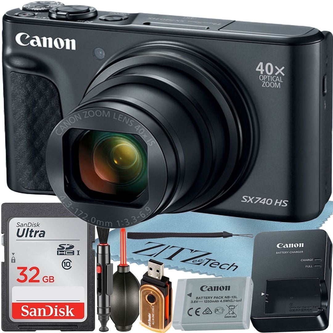 Free Shipping! Canon Digital Camera SX740 HS Black with 20.3MP