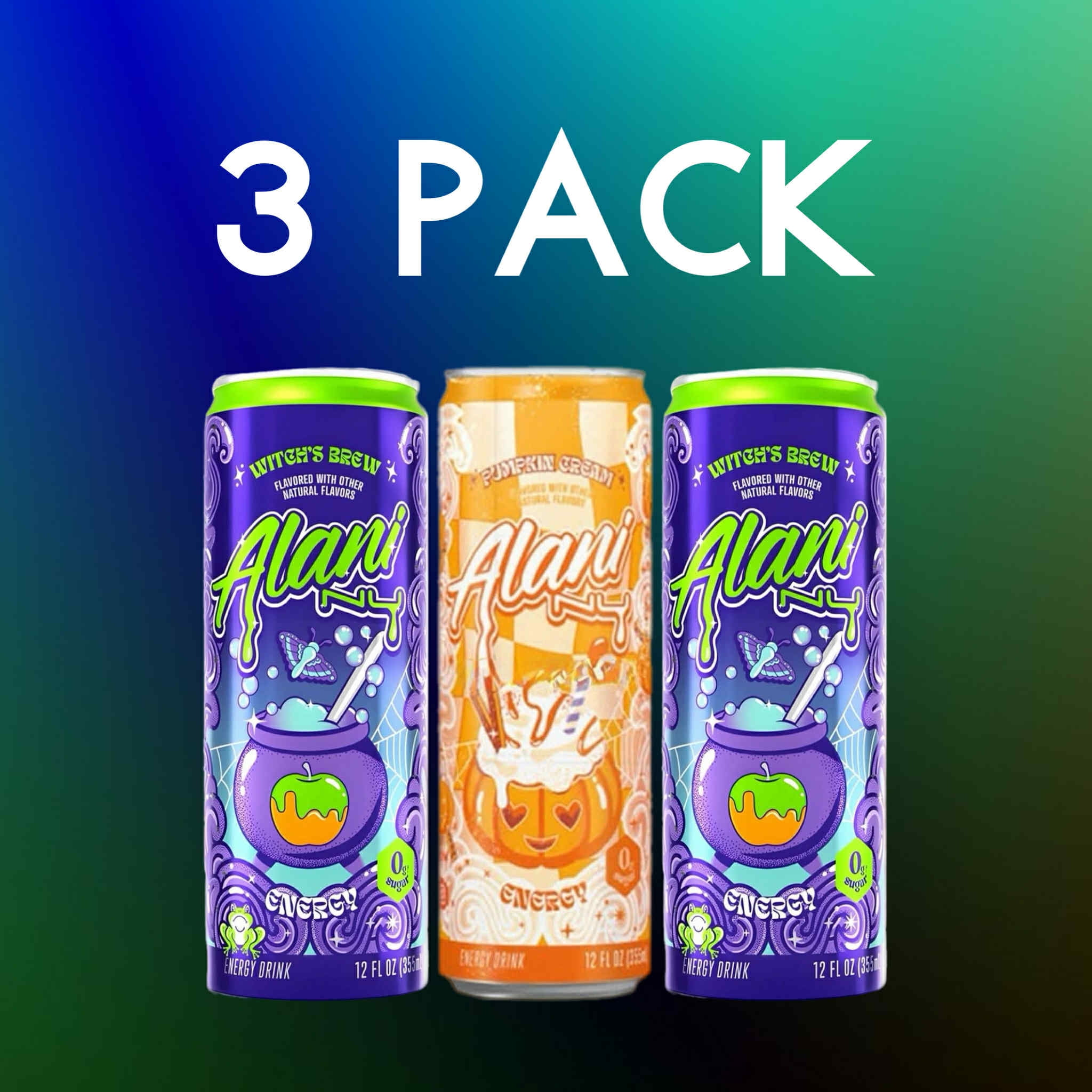 Alani Nu Sugar Free Energy Drink, Variety Pack, 2 Witch's Brew, 1