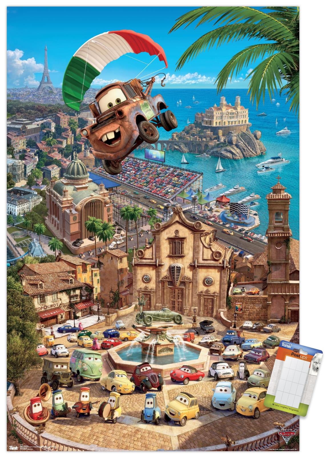 Disney Pixar Cars 2 - Triptych 3 Wall Poster, 14.725