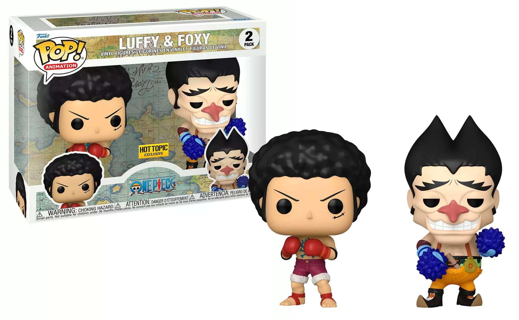 Funko One Piece POP! Animation Luffy & Foxy Vinyl Figure 2-Pack