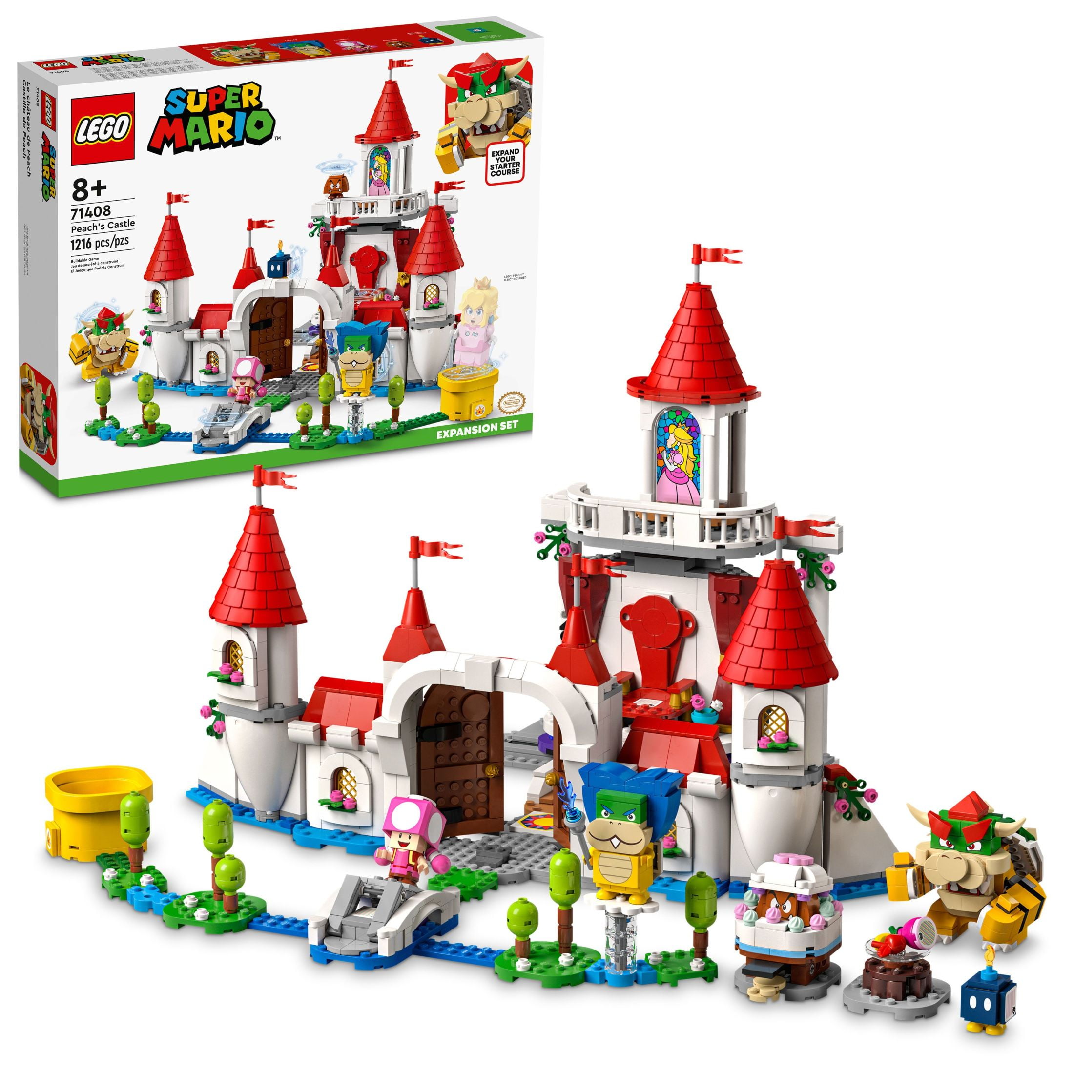LEGO Super Mario 71408: Peach's Castle Adventure Set with Bowser