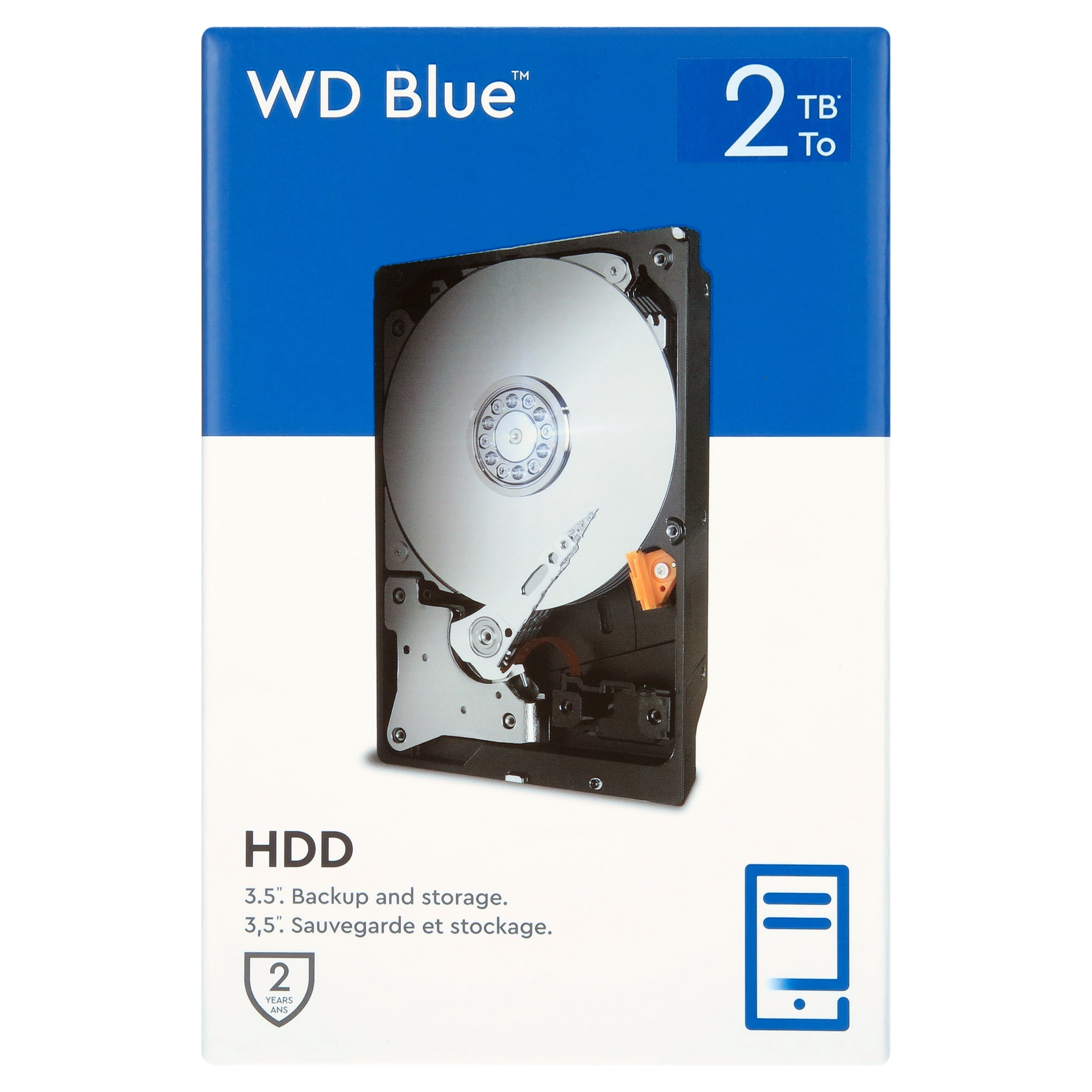 Western Digital 8TB WD Blue HDD, 3.5'' PC Desktop Hard Drive, 5640