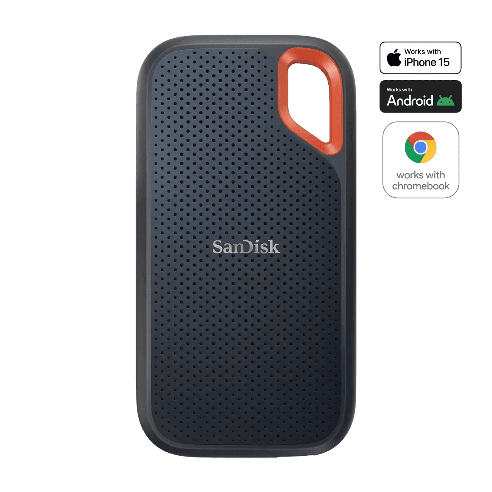 SanDisk 2TB Extreme V2 Portable SSD Storage, Black - SDSSDE61-2T00