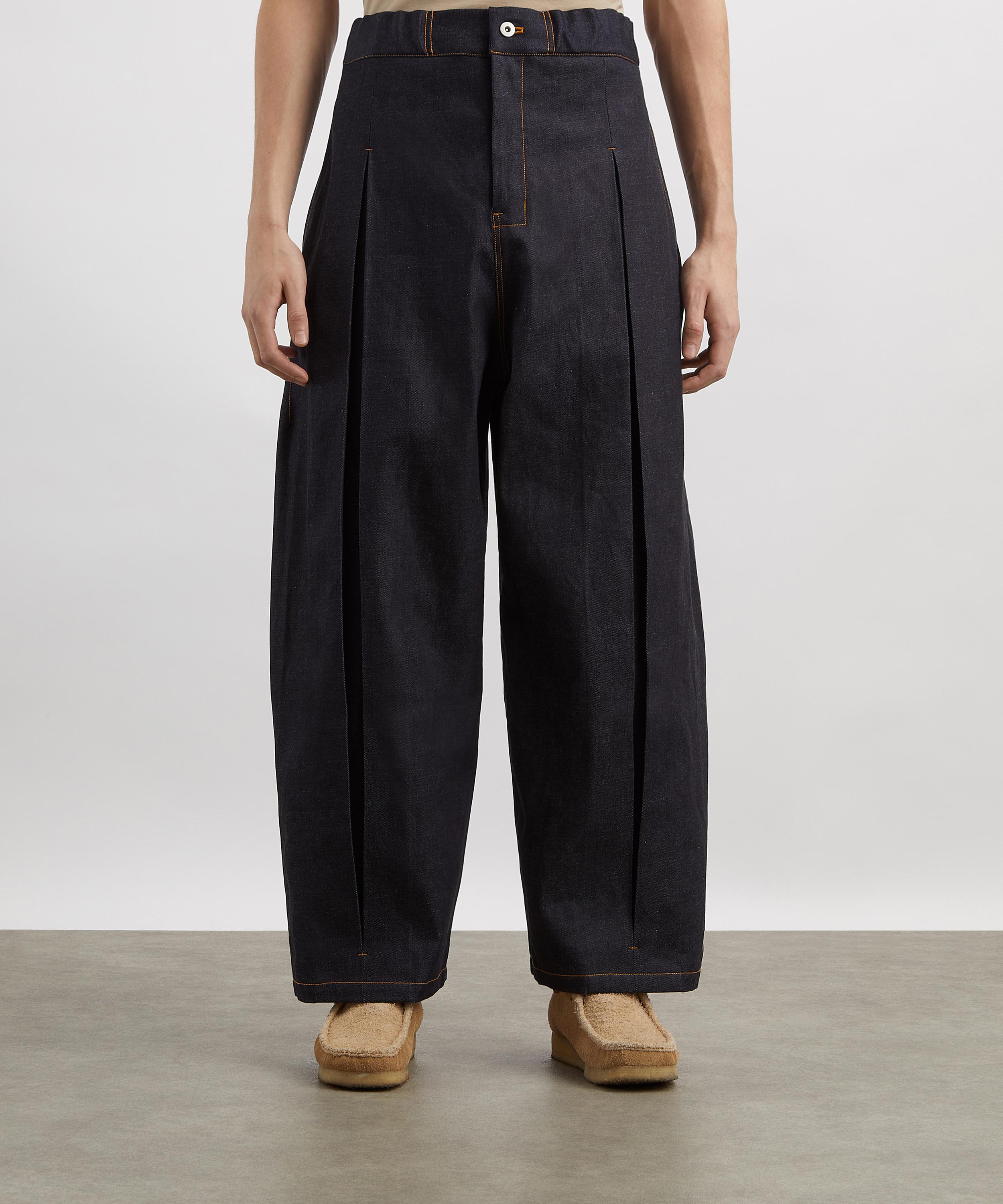 SAGE NATION Box Pleat Denim Trousers | Liberty