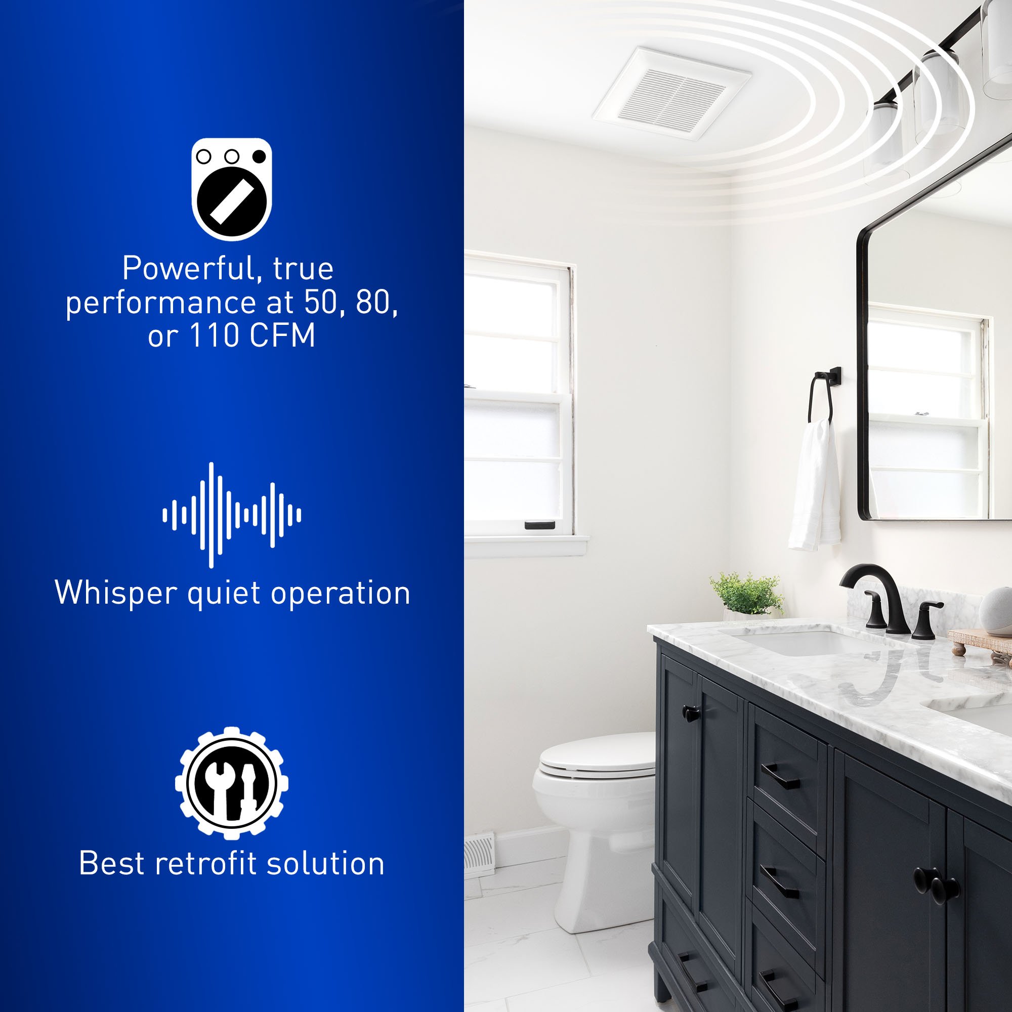 WhisperFit® DC Fan, 50-80-110 CFM | Panasonic North America