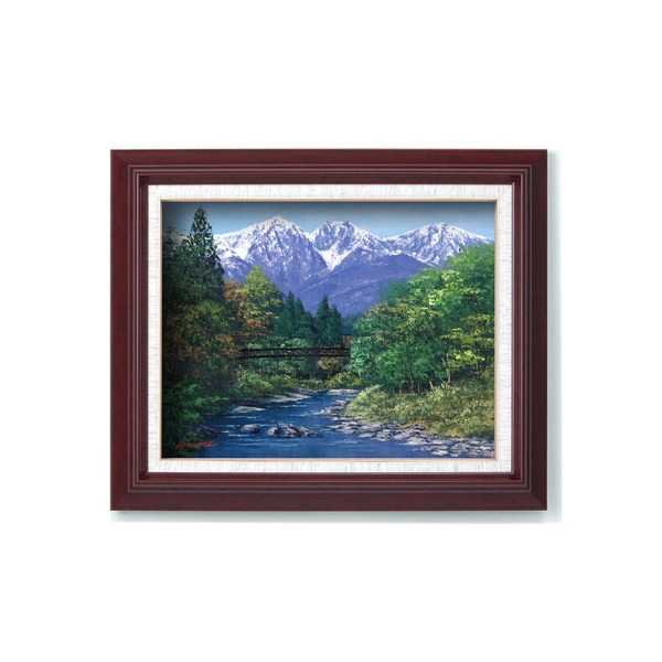 油絵額 フレームセット F6号オンタケ 広瀬和之「白馬岳」 433×525×50mm