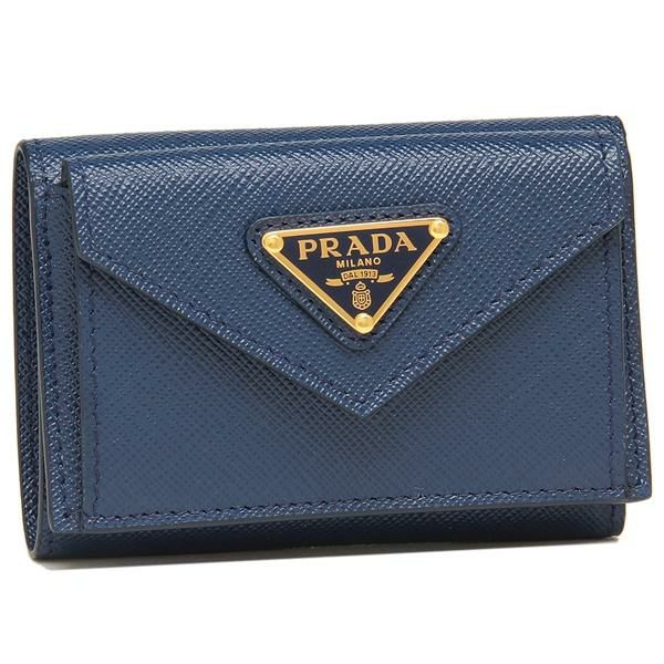 プラダ三つ折り財布 PRADA折財布ブラック