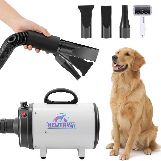 NEWTRY ペットドライヤー 犬用 ペット用 ドライヤー ブロワー 送風機