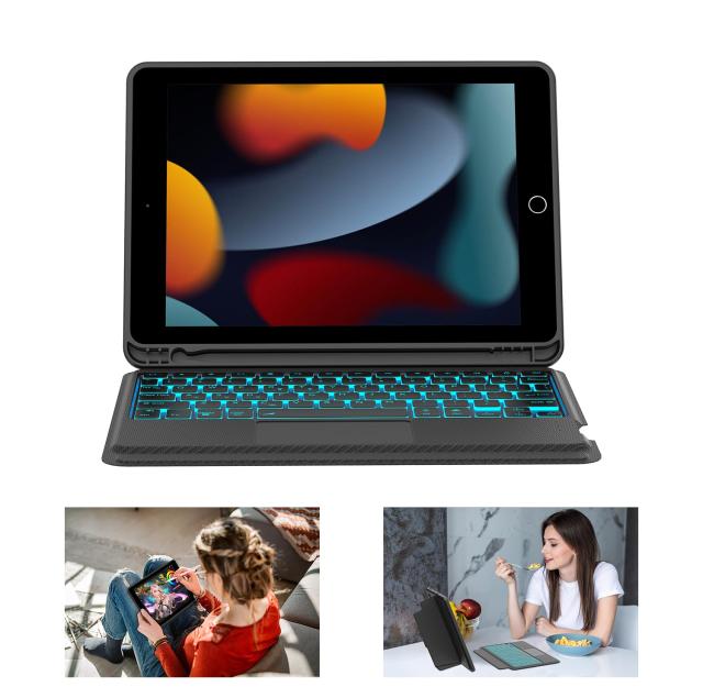 2025 iPad 第9/8/7世代 キーボード付きケース 縦向き・横向き対応 10.2