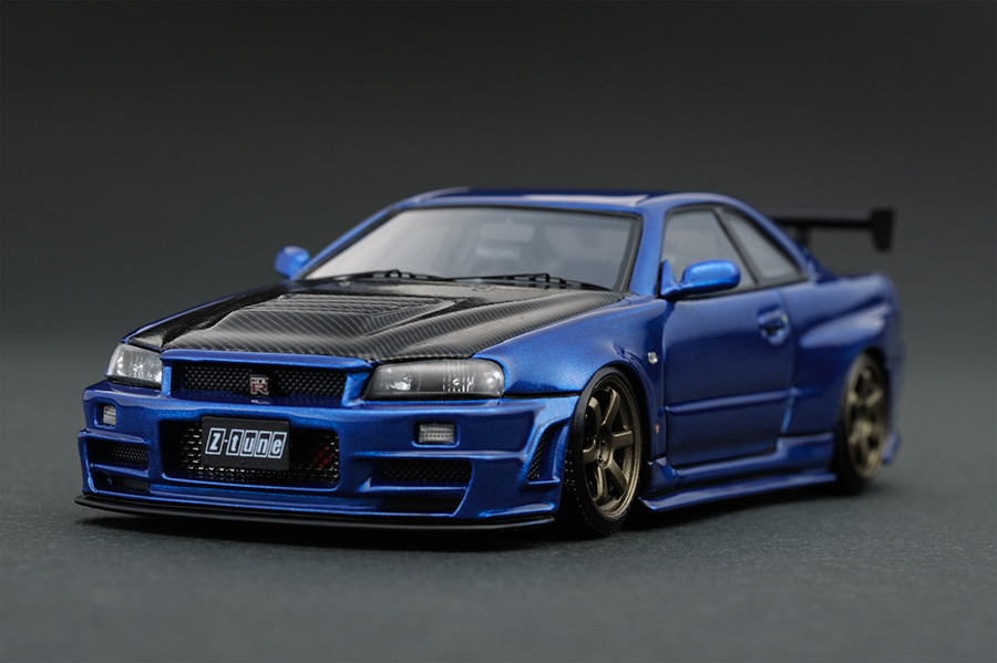 IG0606 1/43 Nismo R34 GT-R Z-tune Bayside Blue | LINE UP