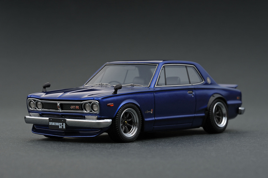 IG0244 1/43 Nissan Skyline 2000 GT-R (KPGC10) Blue | LINE UP