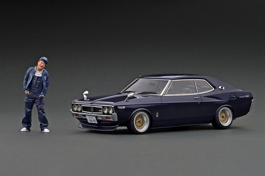 IG3009 1/18 Nissan Laurel 2000SGX (C130) Purple With Mr.Sata Late
