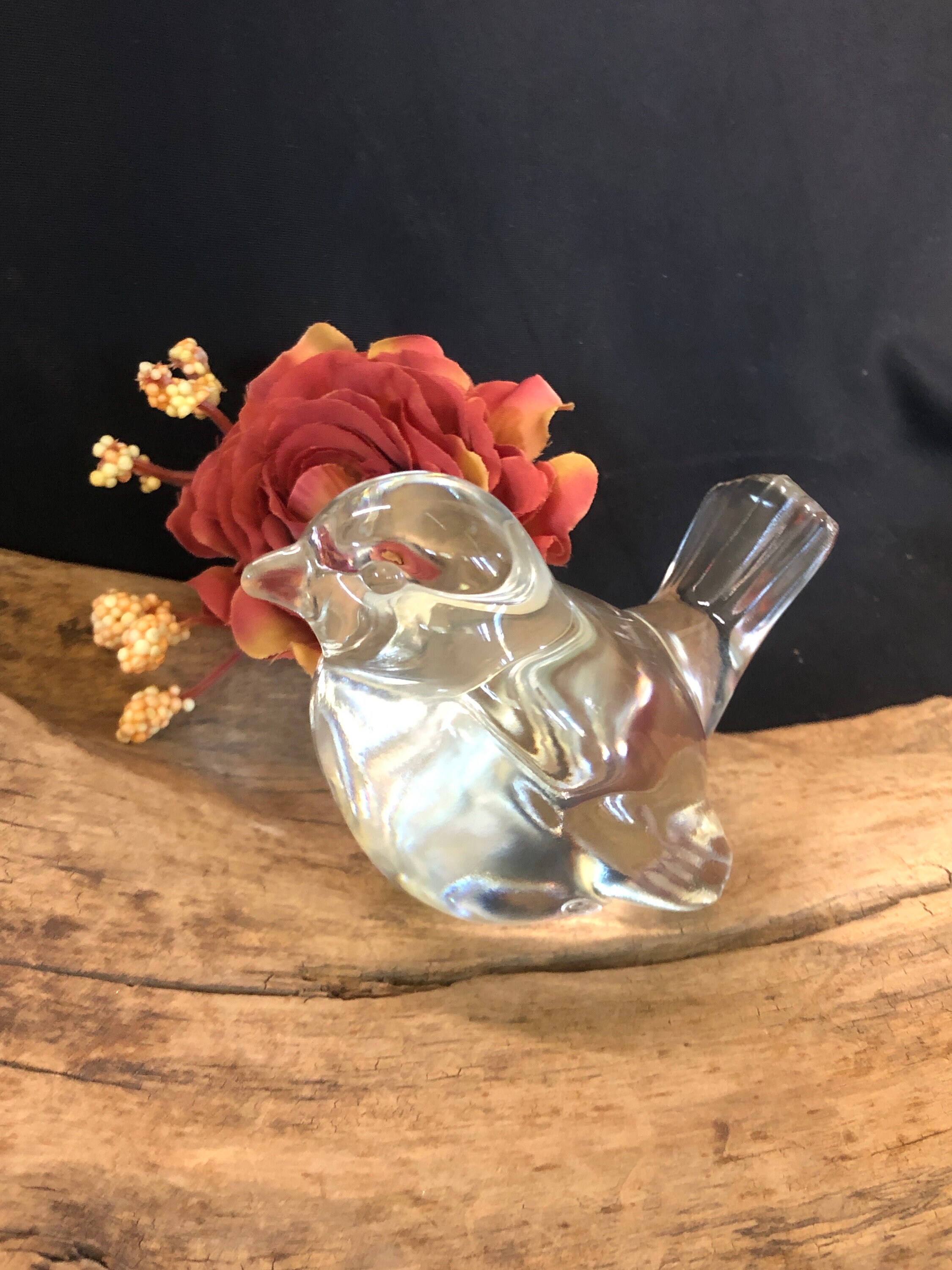 フェントン 鳥 ガラス 置物 ペーパーウェイト フェントン 鳥 ガラス