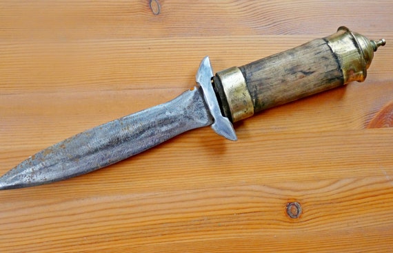 13.6 インチ ダガー 両刃ナイフ 大型重量級アンティークダガー 金属