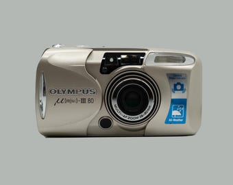 Olympus Mju III Wide 100 Point & Shoot Film Camera - Etsy