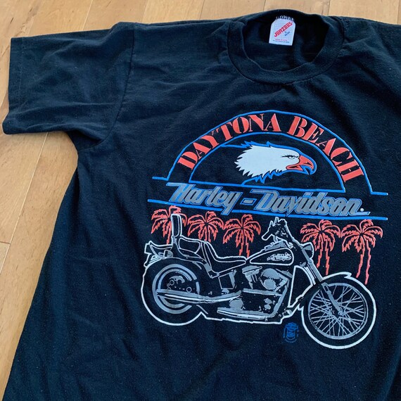 Vintage 80s Harley-davidson Daytona Beach T-shirt Made in USA