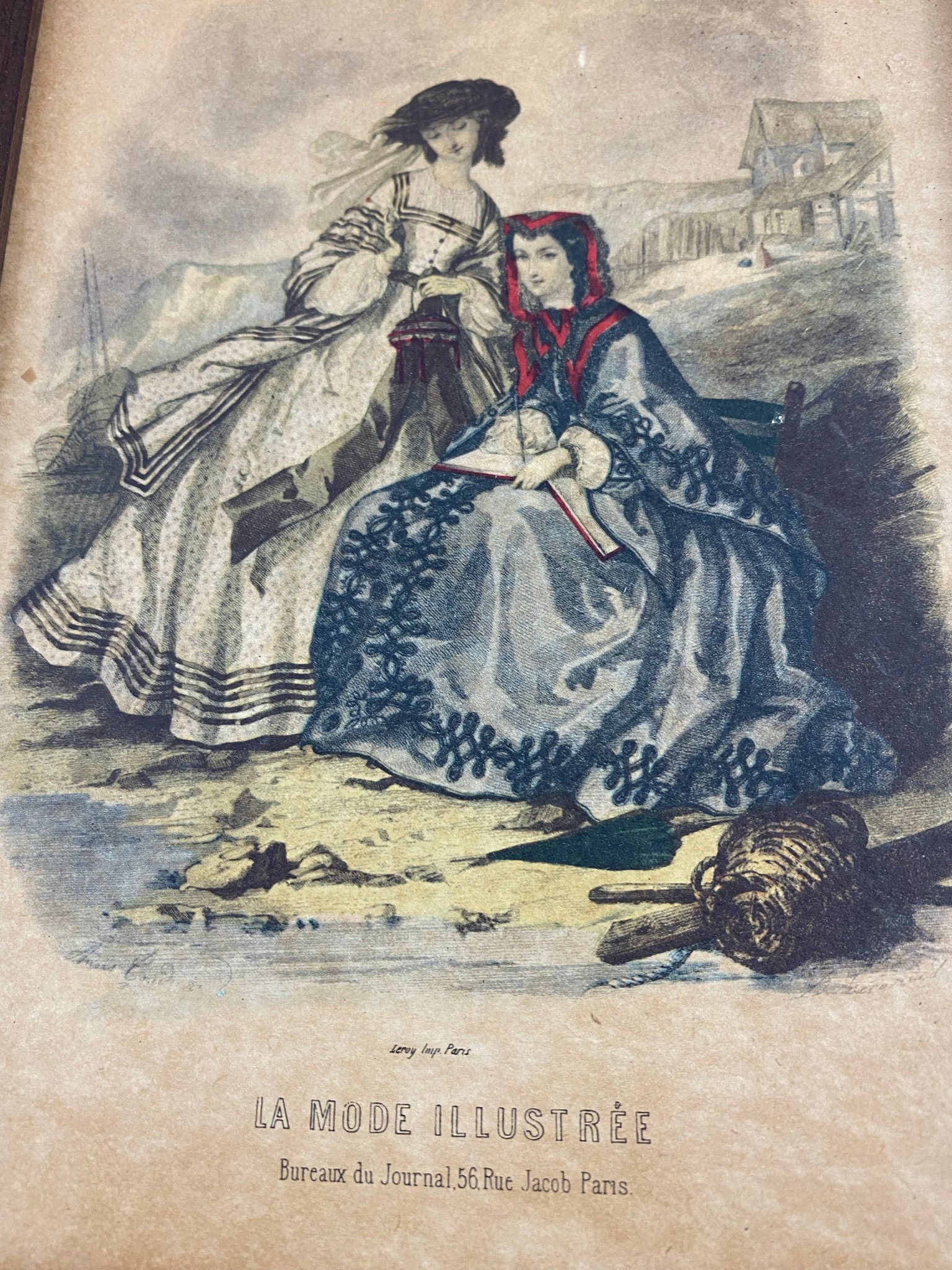 Vintage Framed French Fashion Print: La Mode Illustree 1862 - Etsy