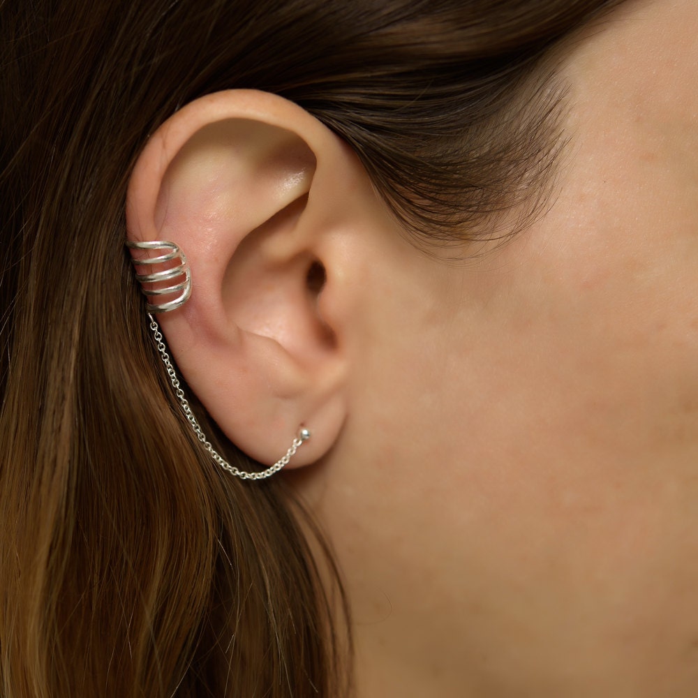 ③Own Light Ear Cuff Ring【#Casual】Silver Sterling Silver Cuff