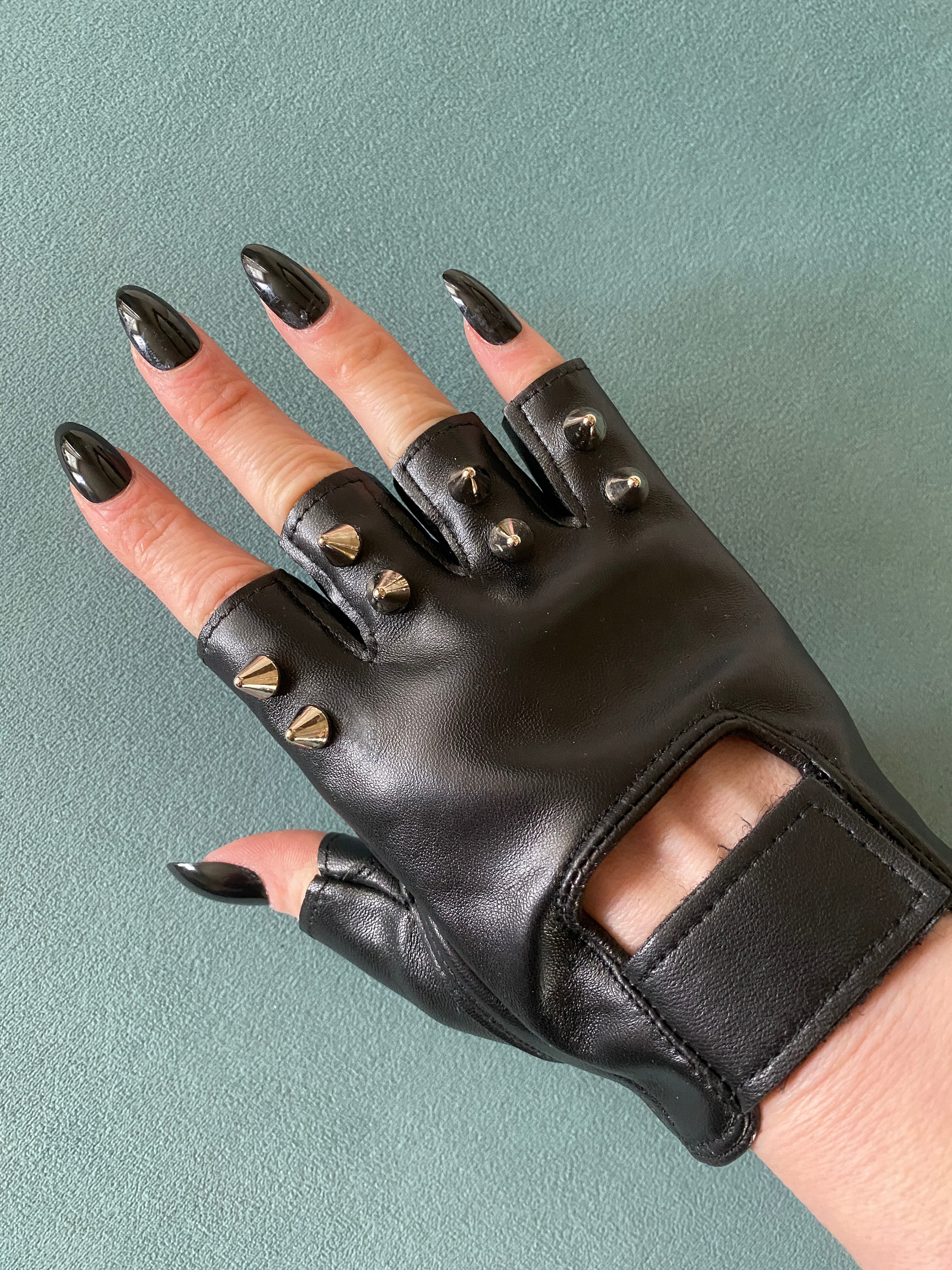 SWITCHBLADE STAR-STUDDED LEATHER GLOVES オンライン ショッ