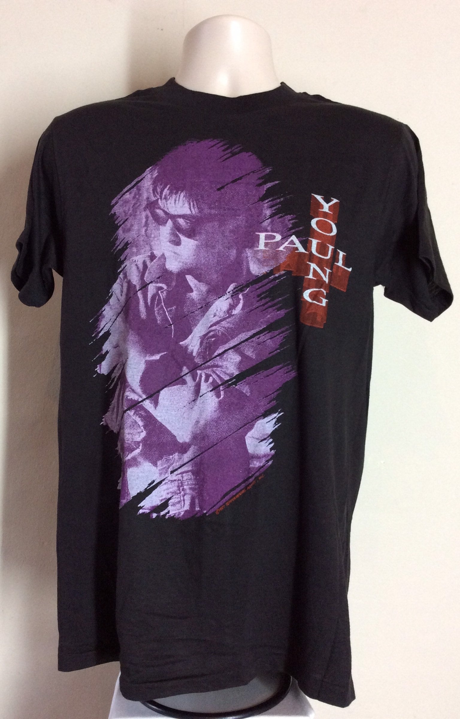 PAUL YOUNG WORLD TOUR 1987 Tシャツ フリーサイズ PAUL YOUNG WORLD