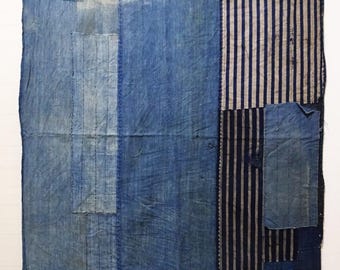 アンティークな日本の藍染めボロ布 - 大判 - Etsy 日本