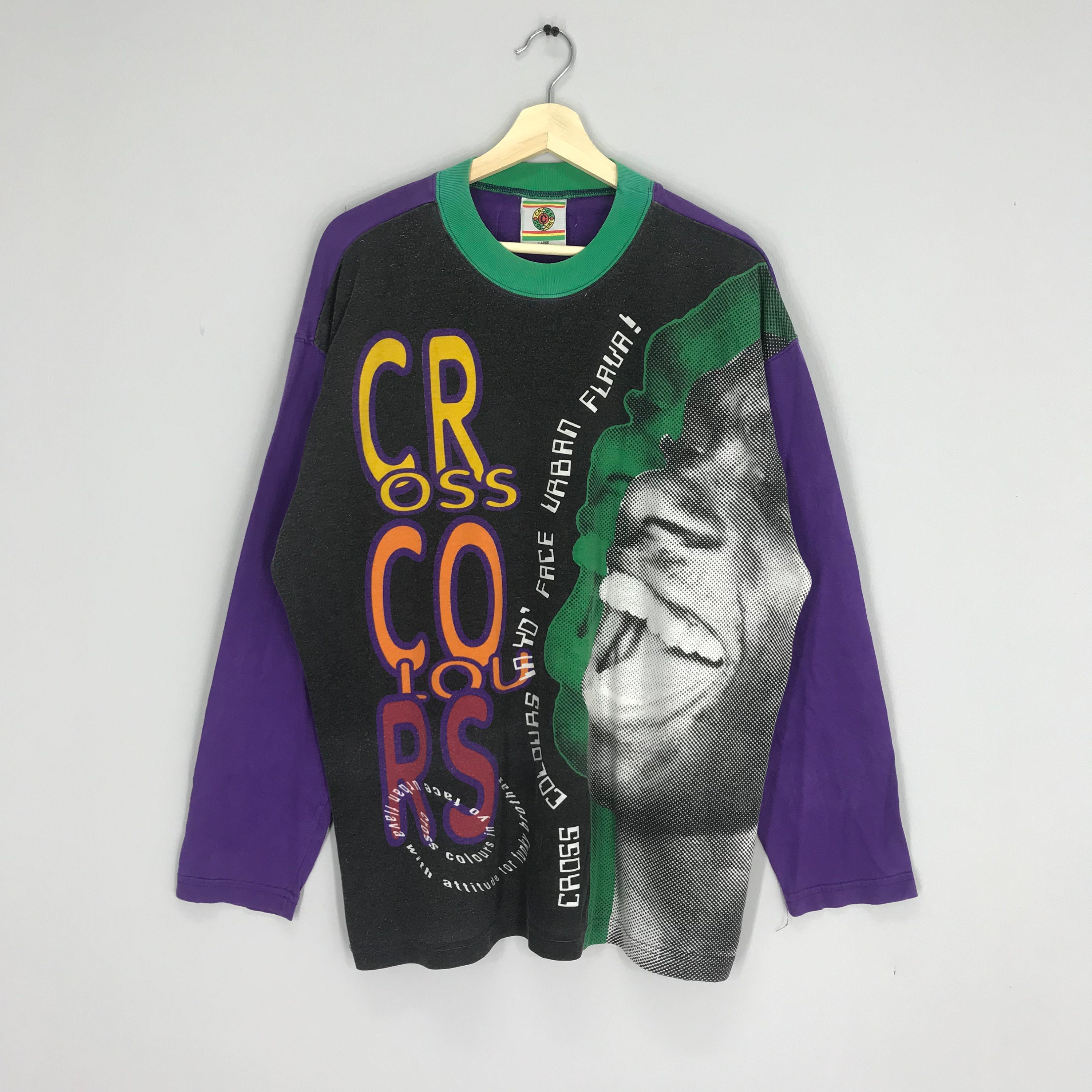 Vintage 90s Cross Colours “ya Dig” in Yo Face Urban Flava Hip Hop