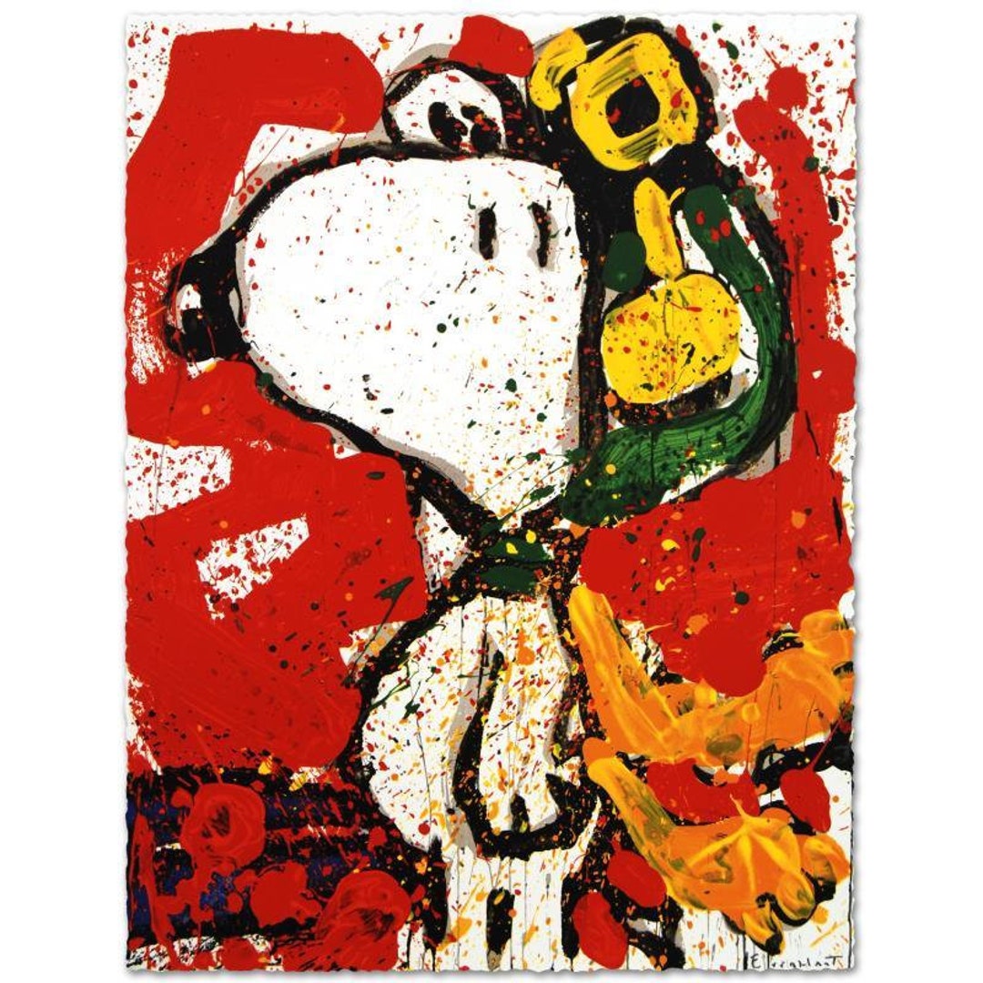 Tom Everhart Snoopy Lithograph: 