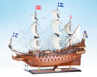 USSコンスティチューション 90 cm 手作り木製模型船ボート - 完全