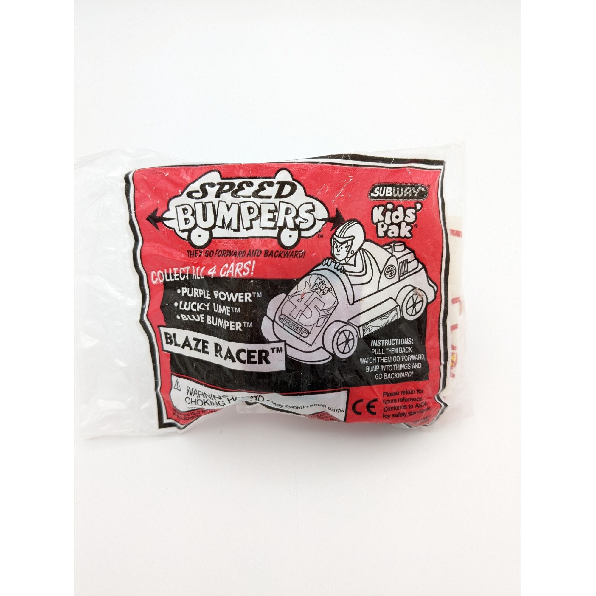 SUBWAY Kids Pak Meal Speed Bumpers Toys 1997 Set of 3 - Etsy