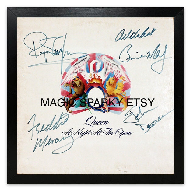 QUEEN クイーン レコード 直筆サイン フレディ ブライアン・メイ 直筆