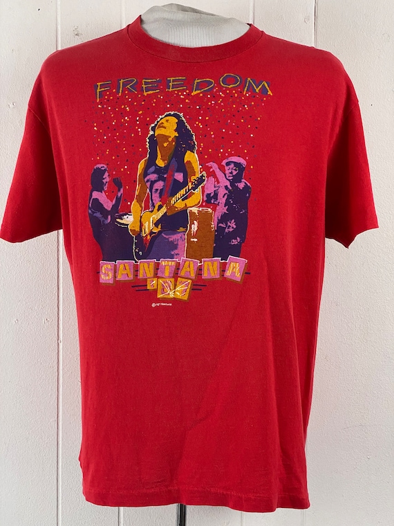 Vintage T-shirt, Size XL, Santana T Shirt, 1980s T Shirt, Concert