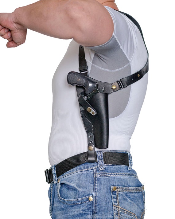 リボルバー用ショルダーレザー縦型ホルスター - Etsy 日本