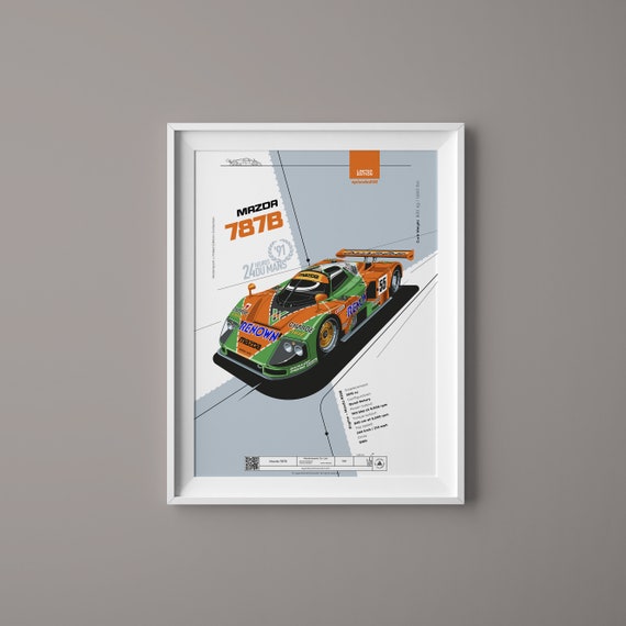 Mazda 787B Limited Edition High-quality Print | Gift for