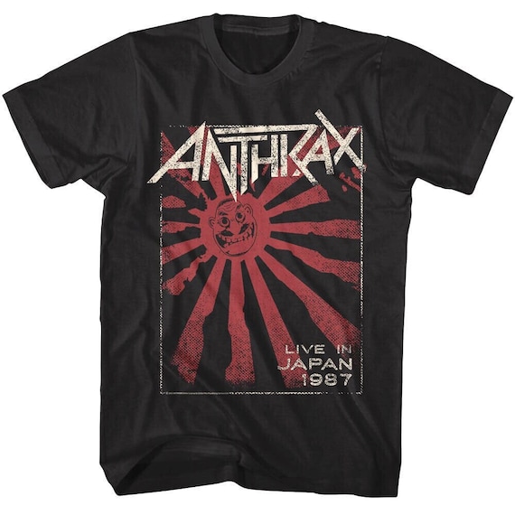 Anthrax Men's T-Shirt Live in Japan 1987 Thrash Heavy Metal