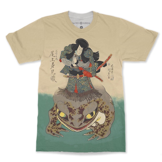 Tenjiku Tokubei Ukiyo-e Japanese Samurai Ronin Toad Frog Vintage