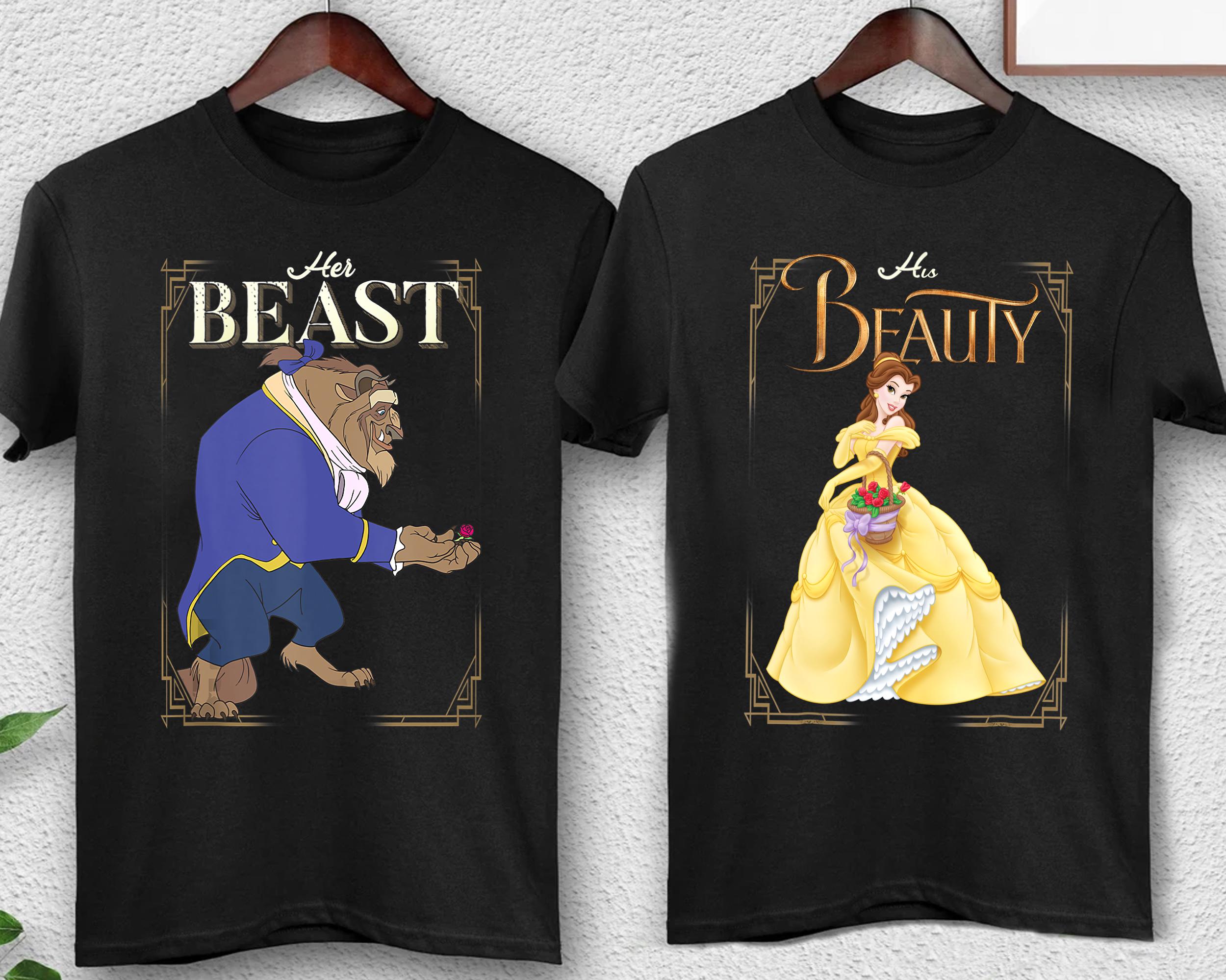 Disney Beauty and the Beast Her Beast His Beauty Belle Graphic