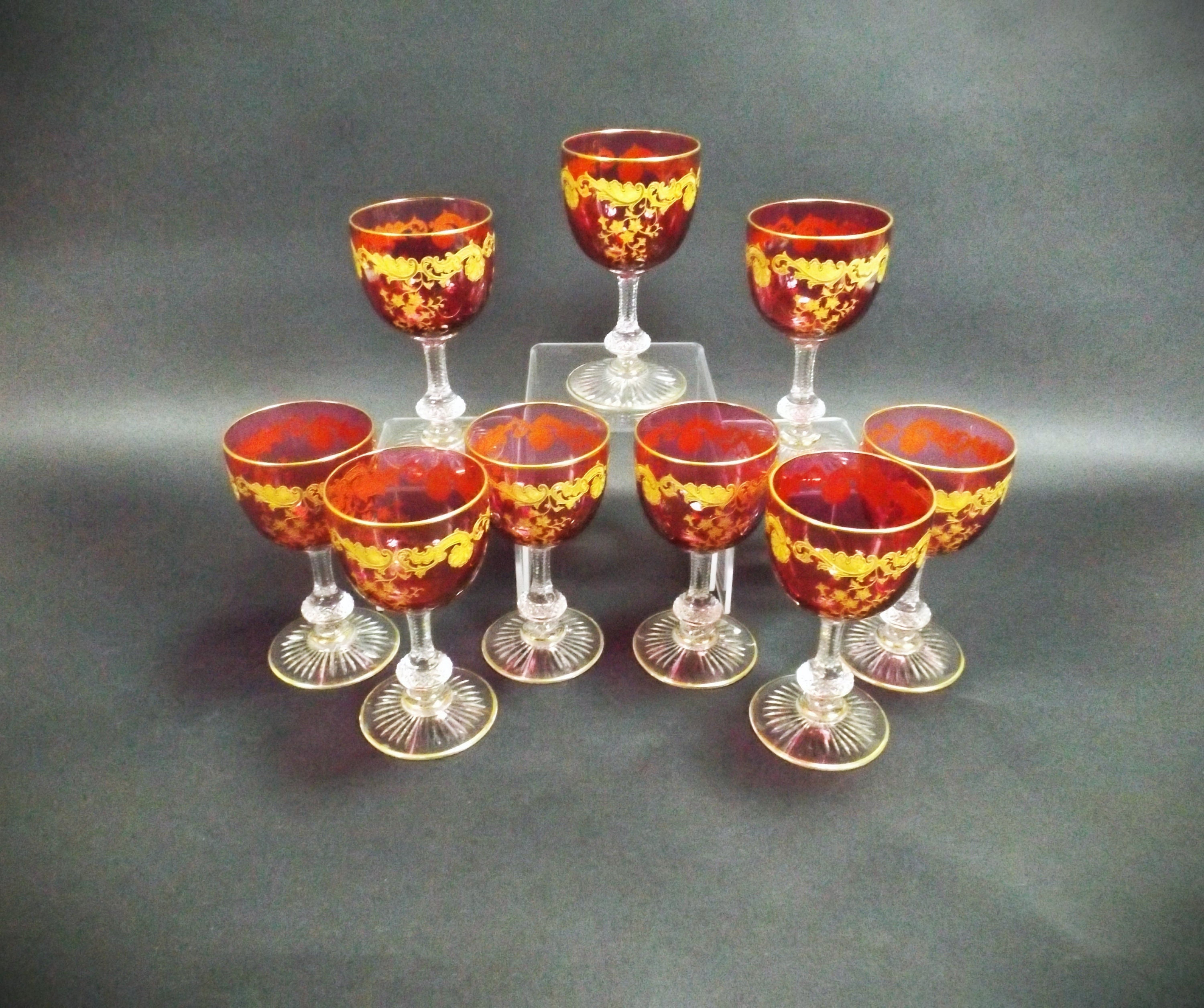 R*O様 Moser アンバーガラス器 金色装飾 R*O様 Moser アンバーガラス器