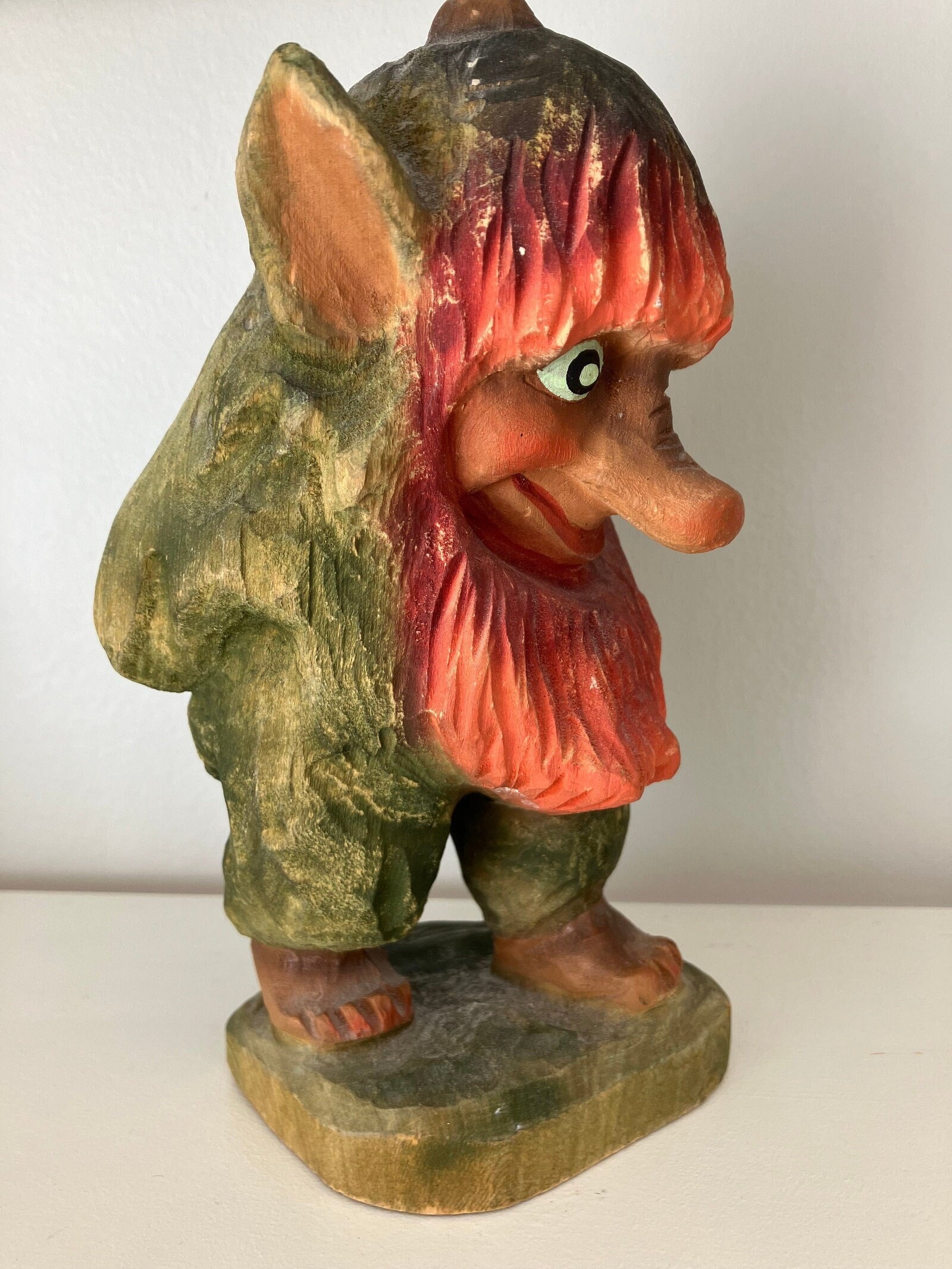 Henning Vintage Norwegian Hand Carved Troll (7.5 inches) - Etsy 日本