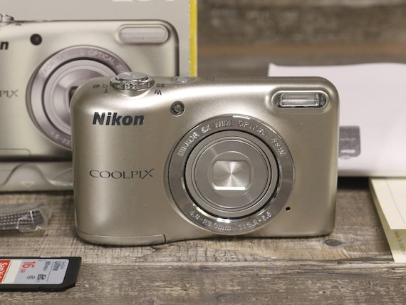Boxed Nikon Coolpix L31 Digital Camera With Strap, Manual and SD