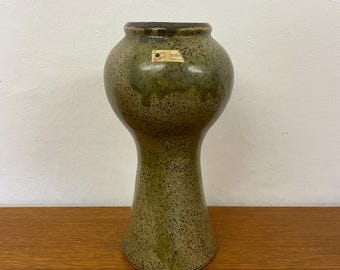 サイン入りスタジオ陶器花瓶2個セット（緑色）60年代～70年代ミッド